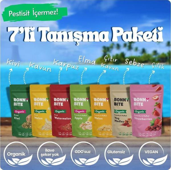 Bonny Bite 7'Li Tanışma Paketi Kurutulmuş Organik Karışık Atıştırmalık Paketi - Image 1