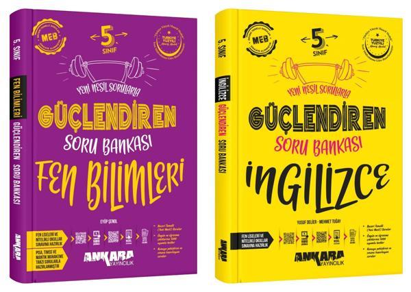 Ankara 2025 5. Sınıf Fen Bilimleri + İngilizce Güçlendiren Soru Bankası Seti 2 Kitap Güncel Müfredat - Image 1
