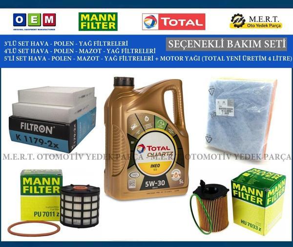 Citroen C4 Cactus 1.6 Bluehdi Euro 6 Filtre Bakım Seti Motor Yağı - Image 1