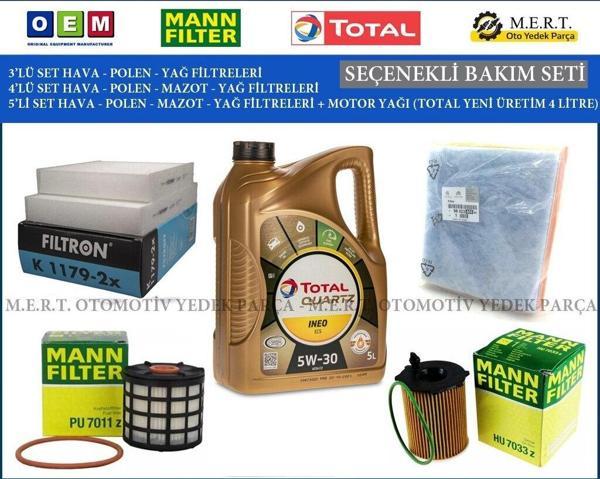 Citroen C4 Cactus 1.6 Bluehdi Euro 6 Filtre Bakım Seti Motor Yağı - Image 1