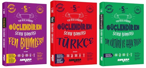Ankara 2025 5. Sınıf Fen Bilimleri + Türkçe + Din Kültürü Güçlendiren Soru Bankası Seti 3 Kitap Güncel Müfredat - Image 1