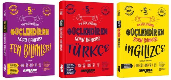 Ankara 2025 5. Sınıf Fen Bilimleri + Türkçe + İngilizce Güçlendiren Soru Bankası Seti 3 Kitap Güncel Müfredat - Image 1