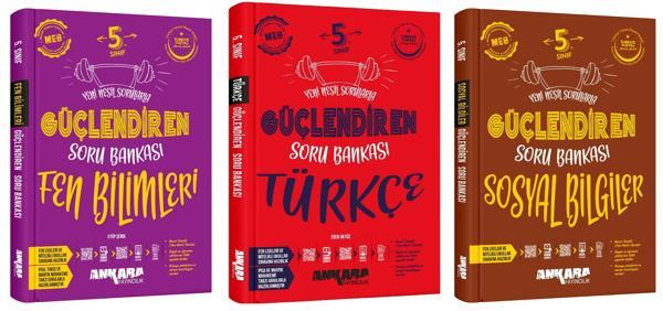 Ankara 2025 5. Sınıf Fen Bilimleri + Türkçe + Sosyal Bilgiler Güçlendiren Soru Bankası Seti 3 Kitap Güncel Müfredat - Image 1