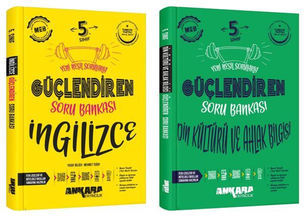 Ankara 2025 5. Sınıf İngilizce + Din Kültürü Güçlendiren Soru Bankası Seti 2 Kitap Güncel Müfredat - Image 1