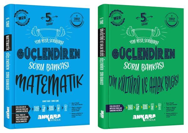 Ankara 2025 5. Sınıf Matematik + Din Kültürü Güçlendiren Soru Bankası Seti 2 Kitap Güncel Müfredat - Image 1