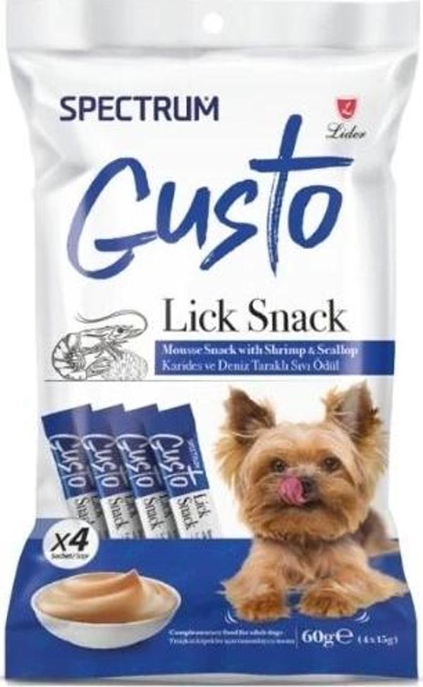 Spectrum Gusto Karidesli ve Deniz Taraklı Sıvı Yetişkin Köpek Ödül Maması 4x15 Gr - Image 1
