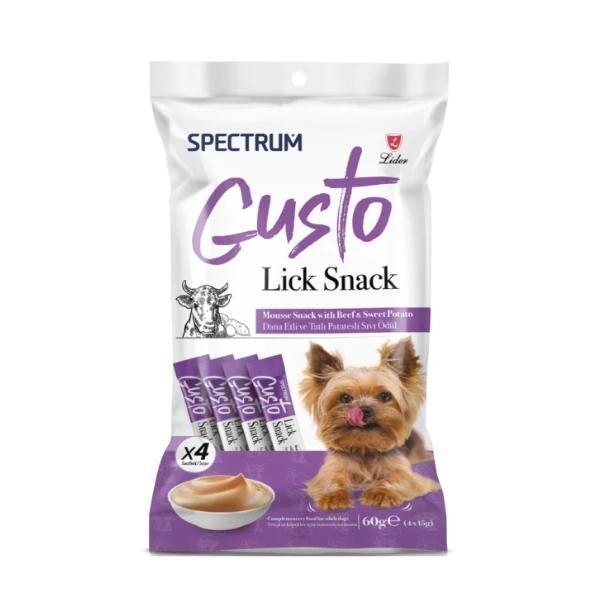 Spectrum Gusto Dana Etli ve Tatlı Patatesli Sıvı Yetişkin Köpek Ödül Maması 4x15 Gr - Image 1