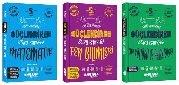 Ankara 2025 5. Sınıf Matematik + Fen Bilimleri + Din Kültürü Güçlendiren Soru Bankası Seti 3 Kitap Güncel Müfredat - Image 1