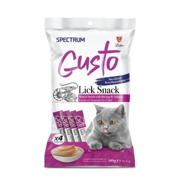 Spectrum Gusto Karidesli ve Somonlu Kısırlaştırılmış Sıvı Kedi Ödül Maması 60 Gr - Image 1