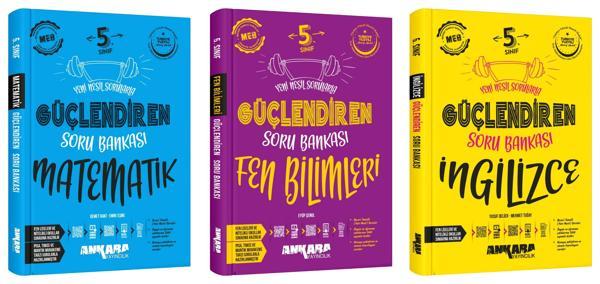 Ankara 2025 5. Sınıf Matematik + Fen Bilimleri + İngilizce Güçlendiren Soru Bankası Seti 3 Kitap Güncel Müfredat - Image 1