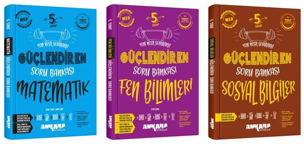 Ankara 2025 5. Sınıf Matematik + Fen Bilimleri + Sosyal Güçlendiren Soru Bankası Seti 3 Kitap Güncel Müfredat - Image 1