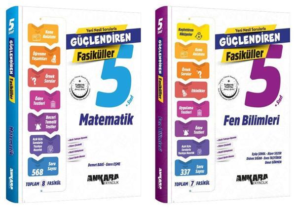 Ankara 2025 5. Sınıf Matematik + Fen Bilimleri Güçlendiren Fasikül Seti 2 Kitap Güncel Müfredat - Image 1