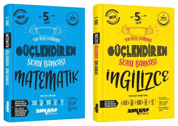 Ankara 2025 5. Sınıf Matematik + İngilizce Güçlendiren Soru Bankası Seti 2 Kitap Güncel Müfredat - Image 1