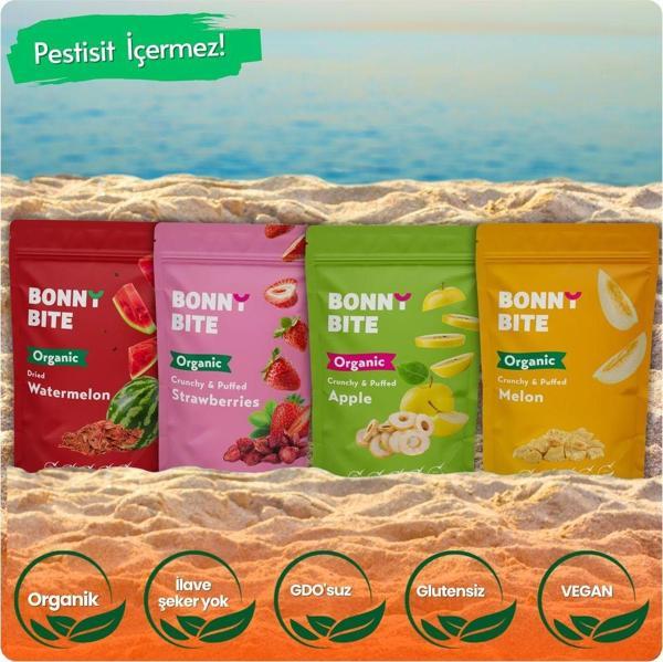 Bonny Bite Kurutulmuş Organik Karpuz, Çilek, Elma & Çıtır Kavun 4'Lü Paketi - Image 1