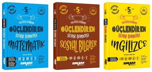Ankara 2025 5. Sınıf Matematik + Sosyal Bilgiler + İngilizce Güçlendiren Soru Bankası Seti 3 Kitap Güncel Müfredat - Image 1