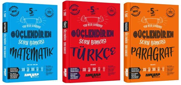 Ankara 2025 5. Sınıf Matematik + Türkçe + Paragraf Güçlendiren Soru Bankası Seti 3 Kitap Güncel Müfredat - Image 1