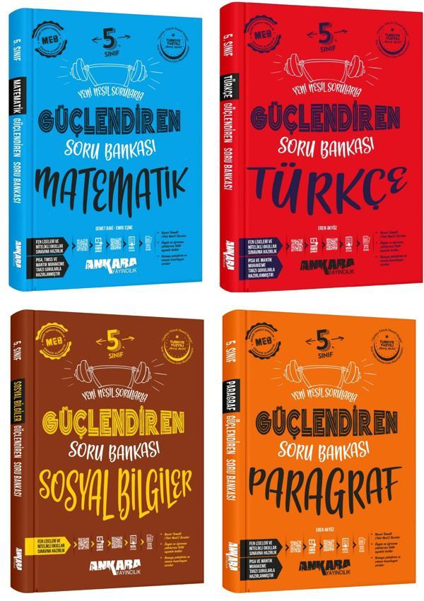 Ankara 2025 5. Sınıf Matematik + Türkçe + Sosyal + Paragraf Güçlendiren Soru Seti 4 Kitap Güncel Müfredat - Image 1