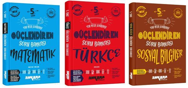 Ankara 2025 5. Sınıf Matematik + Türkçe + Sosyal Bilgiler Güçlendiren Soru Bankası Seti 3 Kitap Güncel Müfredat - Image 1