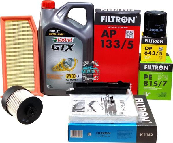 Duster 1.5 Dci Filtre Bakım Seti + Castrol 5W30 - Image 1