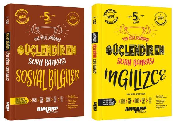 Ankara 2025 5. Sınıf Sosyal + İngilizce Güçlendiren Soru Bankası Seti 2 Kitap Güncel Müfredat - Image 1