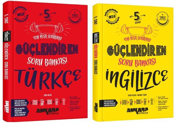Ankara 2025 5. Sınıf Türkçe + İngilizce Güçlendiren Soru Bankası Seti 2 Kitap Güncel Müfredat - Image 1