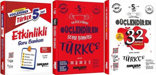 Ankara 2025 5. Sınıf Türkçe Güçlendiren Soru + Etkinlik + Haftalık Seti 3 Kitap Güncel Müfredat - Image 1