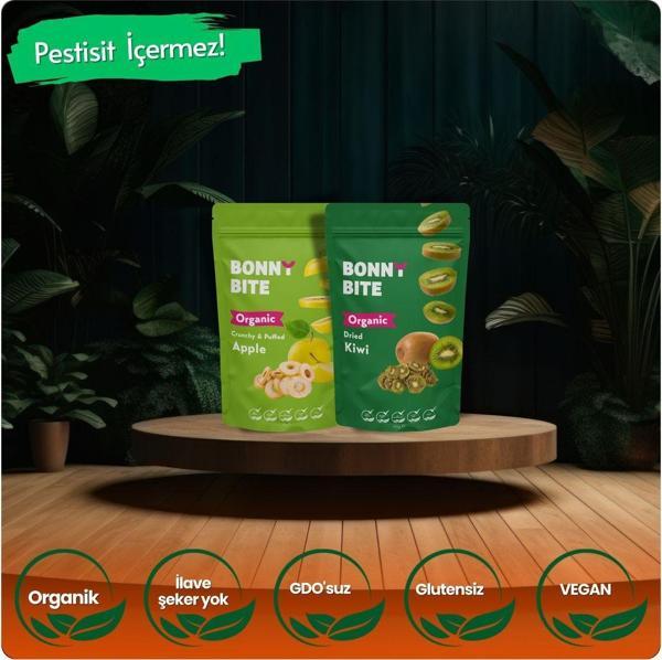Bonny Bite Organik Çıtır Elma & Kurutulmuş Kivi İkili Paketi - Image 1
