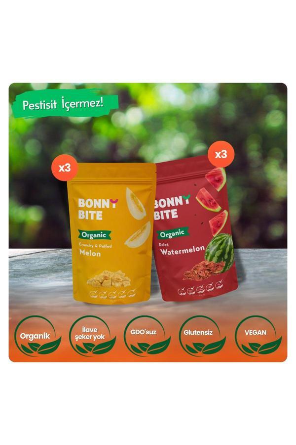 Bonny Bite Organik Çıtır Kavun & Kurutulmuş Karpuz 6'Lı Paketi - Image 1