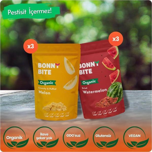 Bonny Bite Organik Çıtır Kavun & Kurutulmuş Karpuz 6'Lı Paketi - Image 1