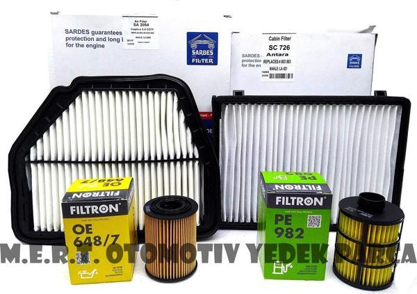 Opel Antara 2.0 Dizel 4'Lü Filtre Bakım Seti Sardes + Filtron - Image 1