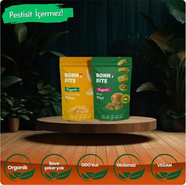 Bonny Bite Organik Çıtır Kavun & Kurutulmuş Kivi İkili Paketi - Image 1