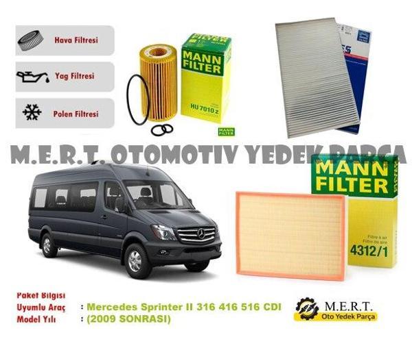 Mercedes Sprinter 316 416 516 Cdı Filtre Bakım Seti 2009-2017 (492122179) - Image 1