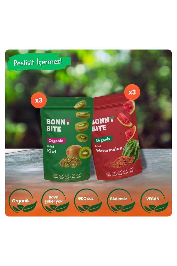 Bonny Bite Organik Kurutulmuş Karpuz & Kurutulmuş Kivi 6'Lı Paketi - Image 1