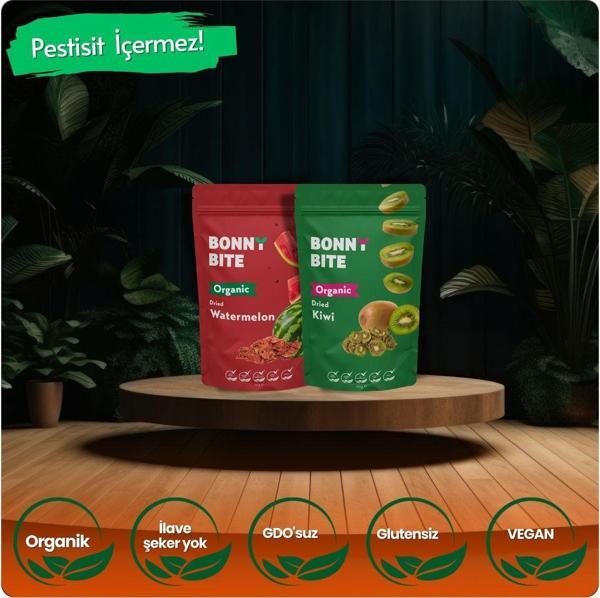 Bonny Bite Organik Kurutulmuş Karpuz & Kurutulmuş Kivi İkili Paketi - Image 1