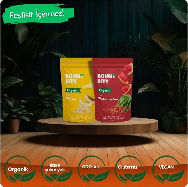 Bonny Bite Organik Kurutulmuş Kavun & Kurutulmuş Karpuz İkili Paketi - Image 1