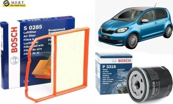 Skoda Citigo 1.0 Bosch Filtre Bakım Seti Hava Ve Yağ Filtresi (485895217) - Image 1