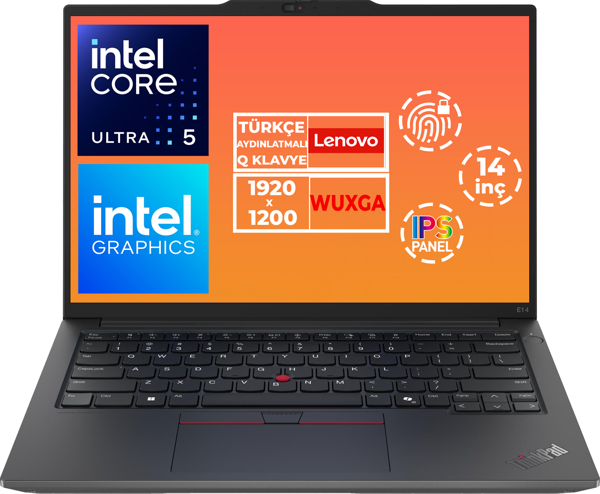 Lenovo ThinkPad E14 G6 Ultra 5 125U 24GB 1TB SSD 14" WUXGA Freedos Notebook 21M70092TX 006 - Image 1