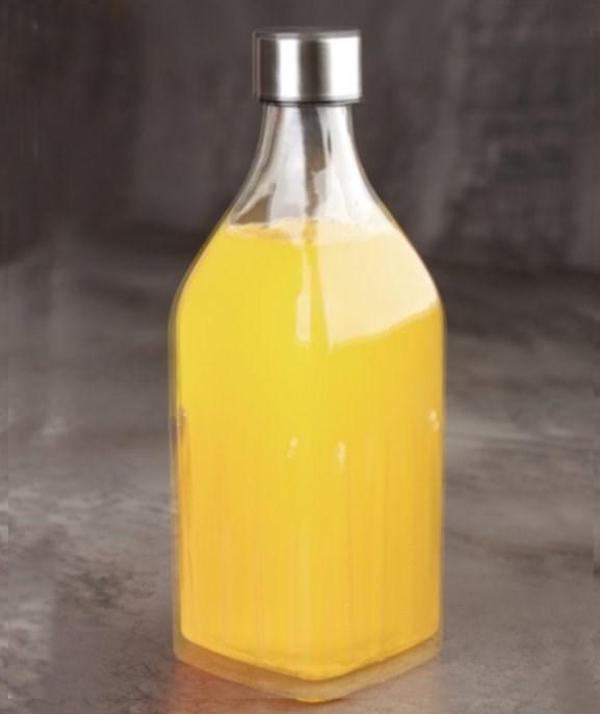 Acar Kare Cam Su Şişesi 1000 Ml - Image 1