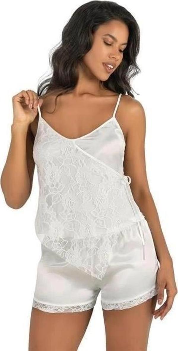 Miss Ekru Saten Şort Takımı 9204 - Image 1