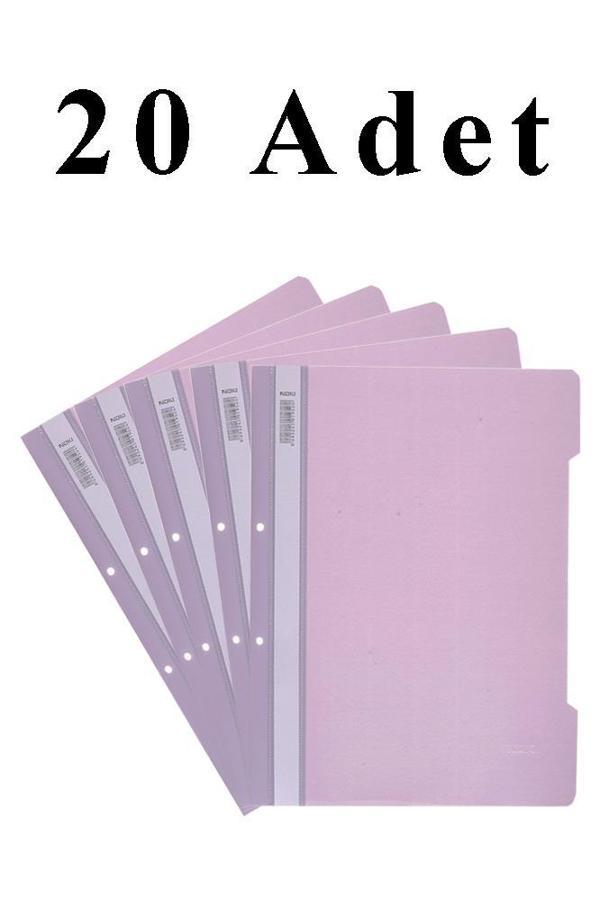 20 Adet A4 Lila Telli Dosya 1 Paket Ekonomik Kaliteli Telli Dosya Ofis Büro Okul - Image 1