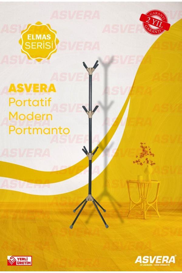 Elmas Serisi - Teak Portatif Modern Portmanto | Ayaklı Askılık | Yerli Üretim - Image 1
