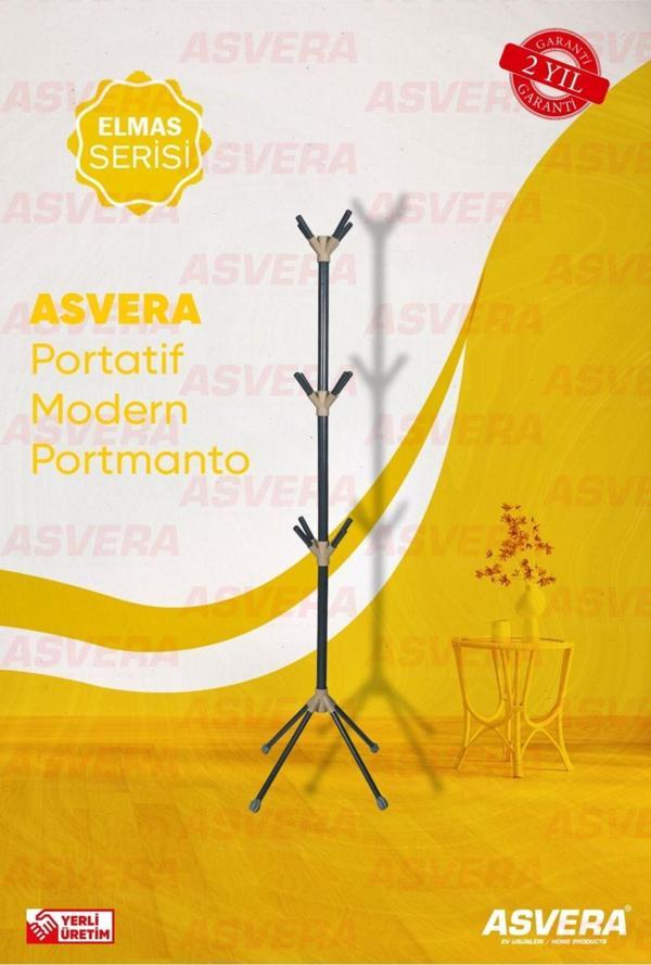 Elmas Serisi - Teak Portatif Modern Portmanto | Ayaklı Askılık | Yerli Üretim - Image 1
