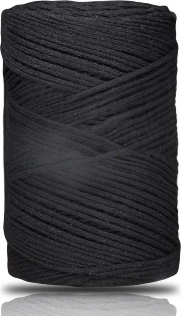 Pamuk Makrome 2 mm Siyah - Image 1