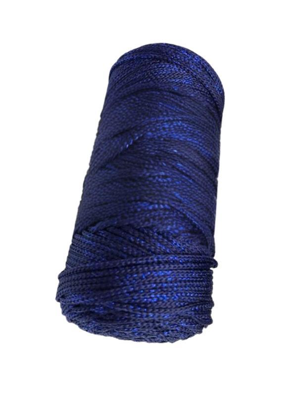Makrome İpi 3mm Polyester Lacivert Simli - Image 1