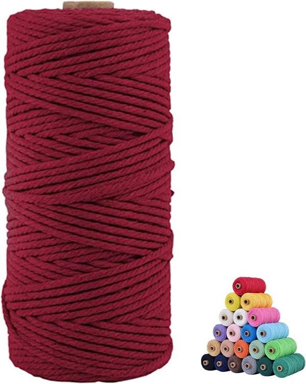 Pamuk Makrome 2 mm Bordo - Image 1