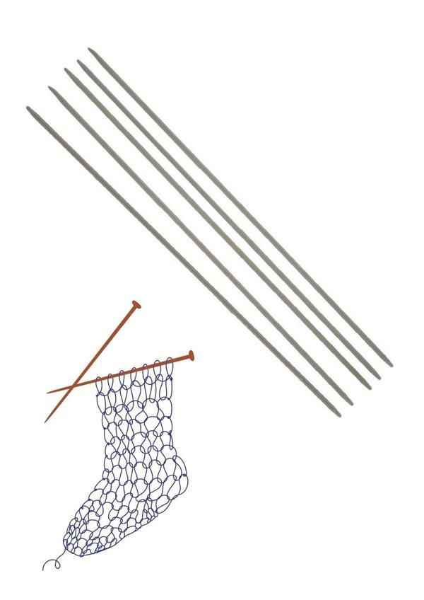 Çorap Şiş Metalize 20 cm 3 Numara - Image 1
