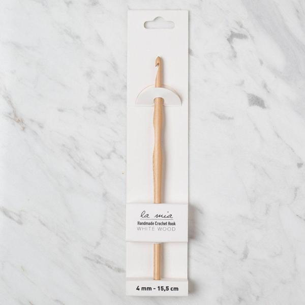 La Mia Whitewood 4 mm 15.5 cm Ahşap Yün Tığ - Image 1