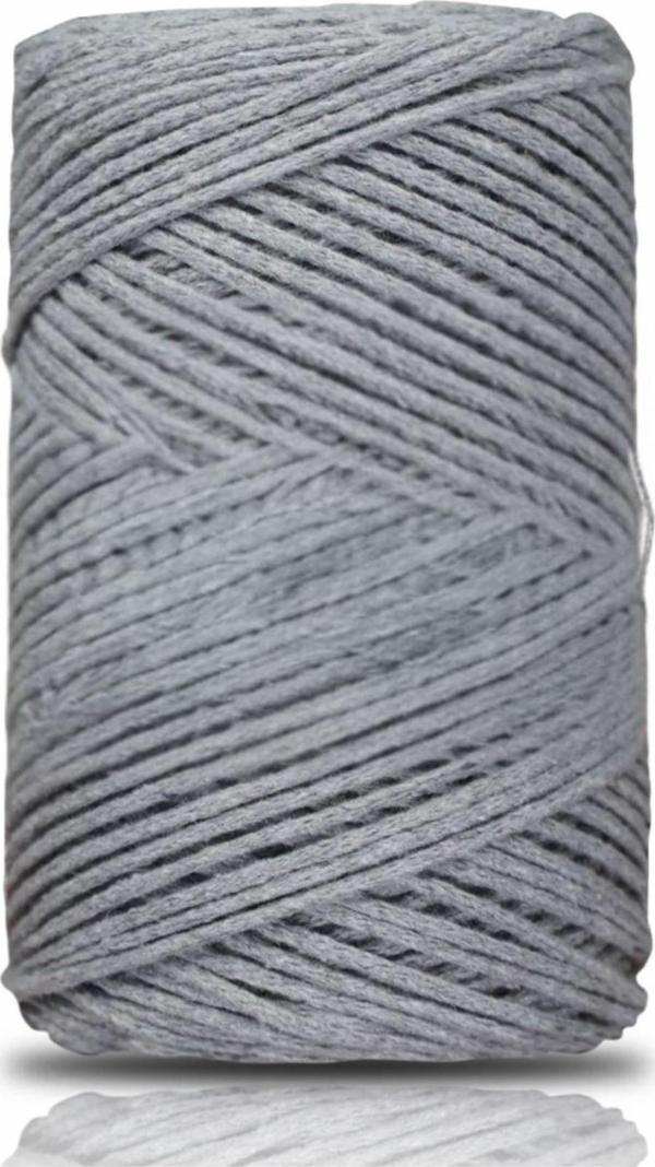 Pamuk Makrome 2 mm Gri - Image 1