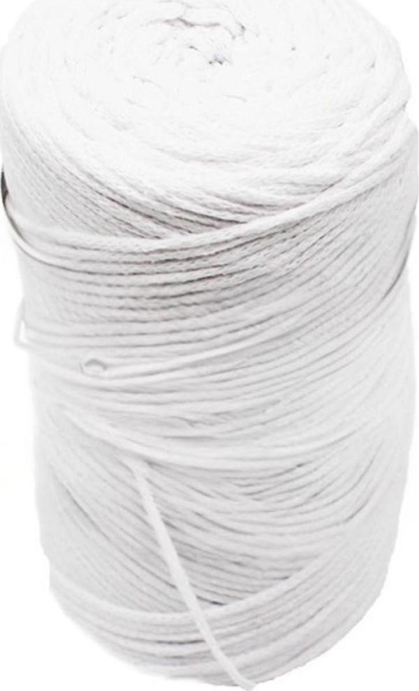 Pamuk Makrome 4 mm İp Beyaz - Image 1