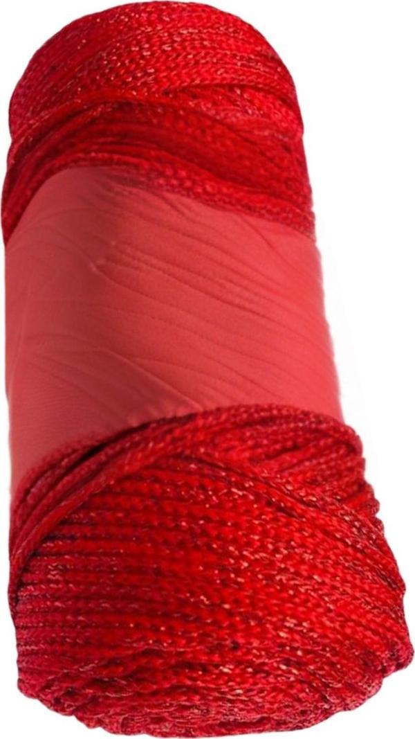 Makrome İpi 3mm Polyester Kırmızı Simli - Image 1